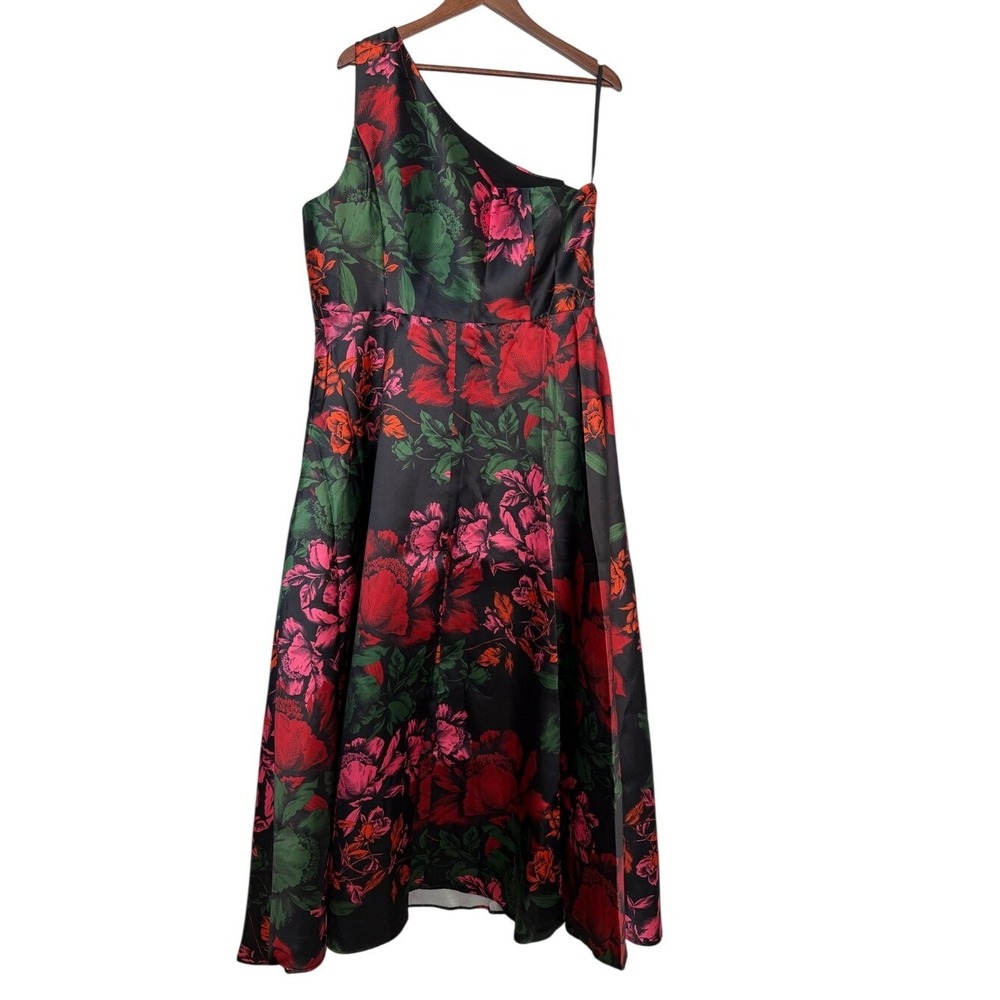 Hutch Cassandra One Shoulder Floral Mikado A-Line Maxi Gown Size 22W NWT - Picture 4 of 4